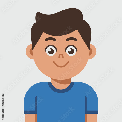 Abstract Boy Avatar Character. In fiction, a character is a person or other being in a narrative vector illustration