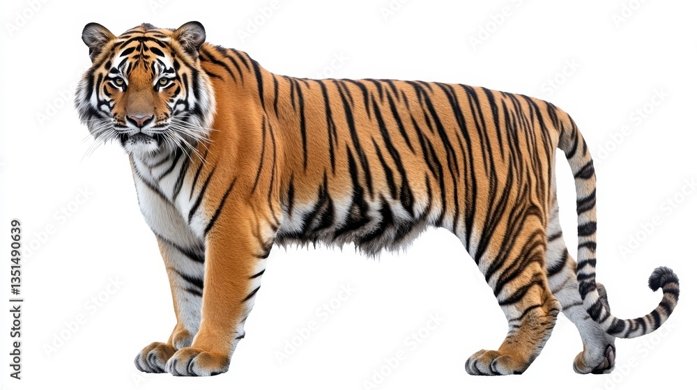 Fototapeta premium Majestic tiger roaming in the wild nature photography serene environment captivating viewpoint