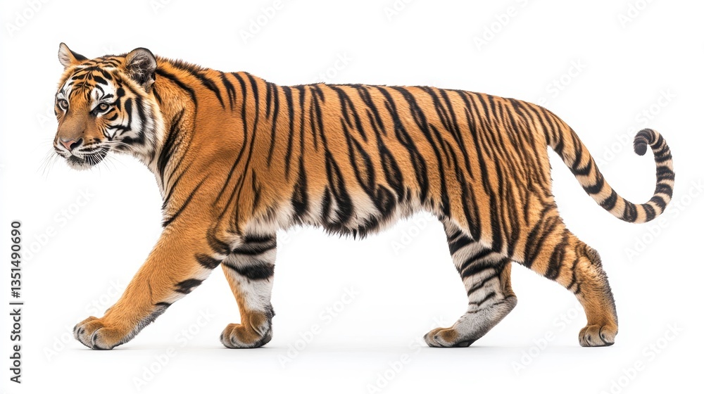Obraz premium Majestic tiger roaming freely in a natural habitat animal photography wildlife environment side view