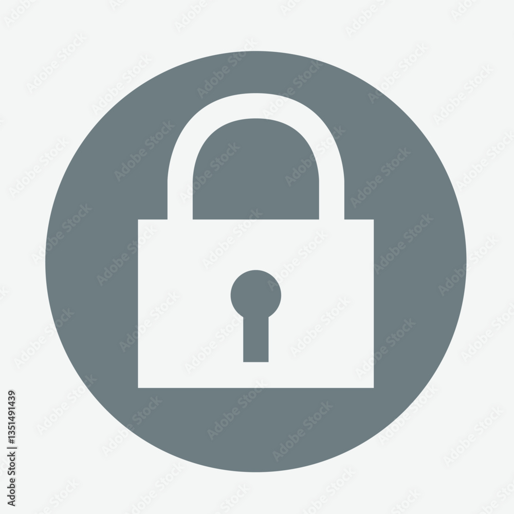 Simple lock icon, representing security, protection, privacy, and access control. Simple lock icon, representing security, protection, privacy, and access control.