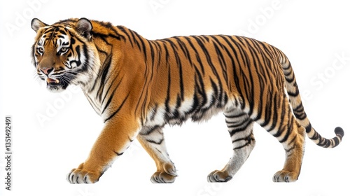 Wallpaper Mural Majestic tiger walking in nature wildlife photography natural habitat side view animal behavior Torontodigital.ca