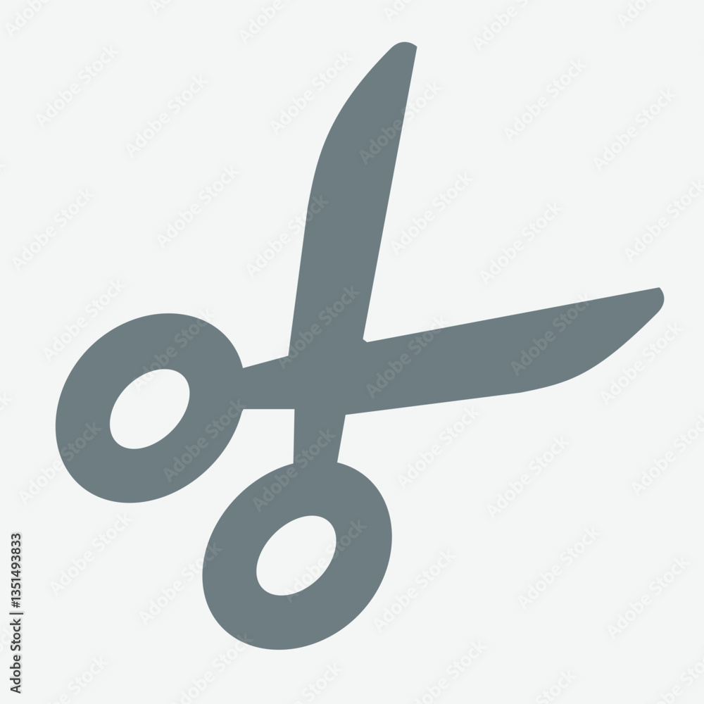 Scissors icon, symbolizing cutting, trimming, and precision in crafting or tasks. Scissors icon, symbolizing cutting, trimming, and precision in crafting or tasks.
