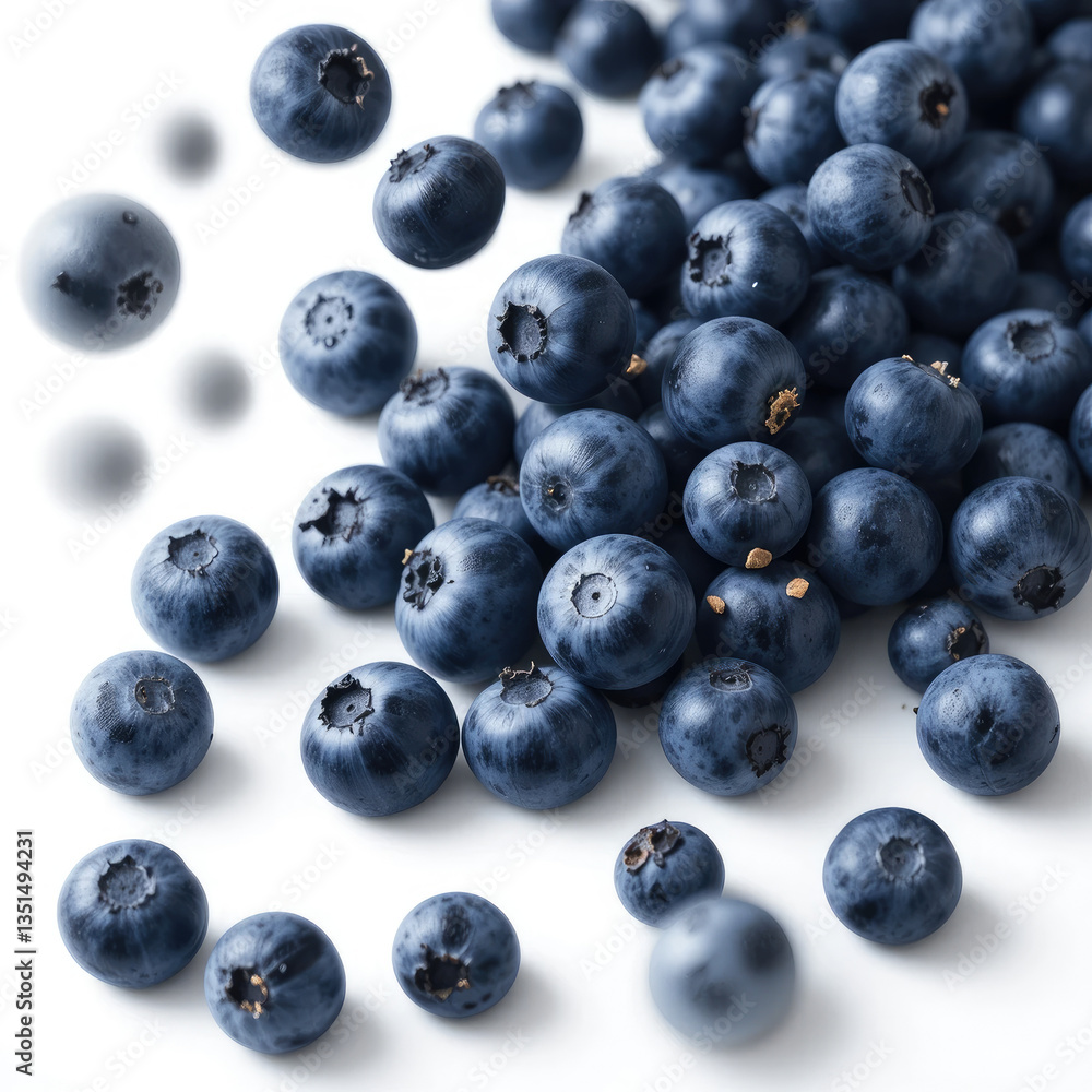 blueberries on white blueberries on white