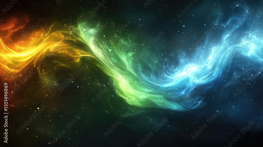 Colorful nebulae swirling in deep space, abstract cosmic background, possible use in space exploration concept art Colorful nebulae swirling in deep space, abstract cosmic background, possible use in space exploration concept art