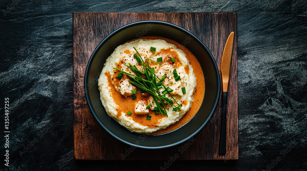 Creamy Mashed Potatoes with Rich Sauce Creamy Mashed Potatoes with Rich Sauce