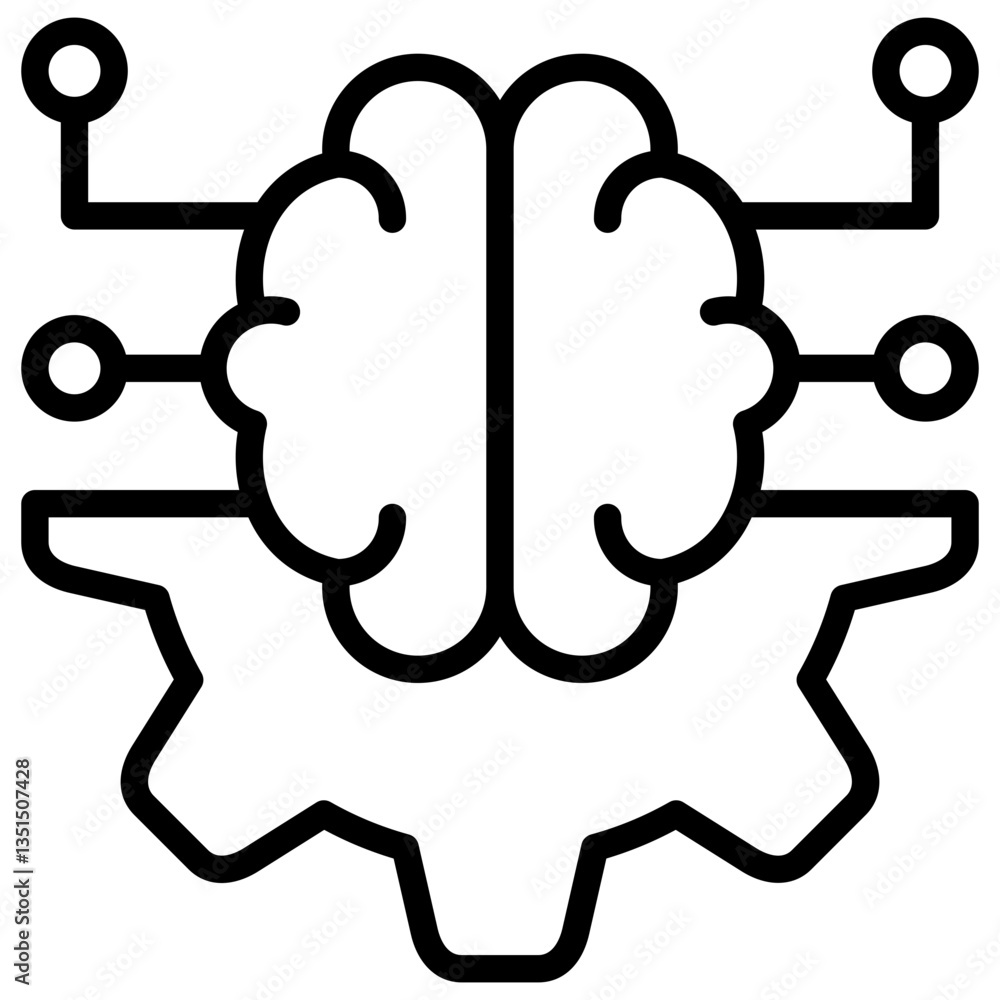 Obraz premium Neurotechnology Icon