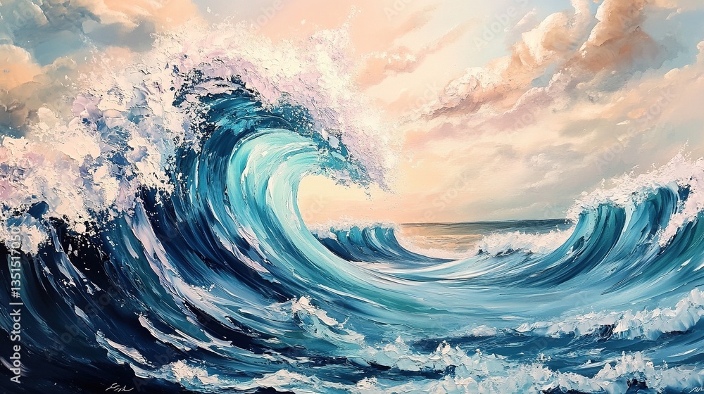 A powerful ocean wave crashing against the shore, showcasing the dynamic movement of sea water under natural daylight. A powerful ocean wave crashing against the shore, showcasing the dynamic movement of sea water under natural daylight.