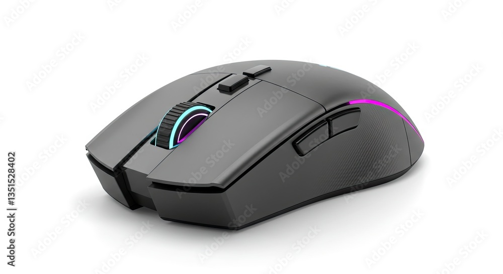 Close Up of a Modern Wireless Computer Mouse for Gaming Close Up of a Modern Wireless Computer Mouse for Gaming