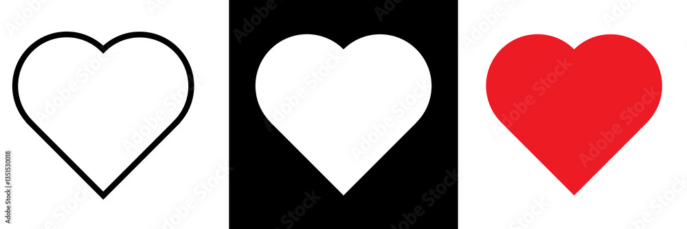 Hearts Icons Vectors Illustrations Hearts Icons Vectors Illustrations