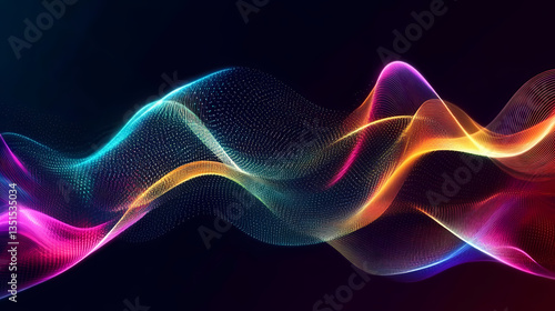 Abstract Flowing Waves with Light Effects