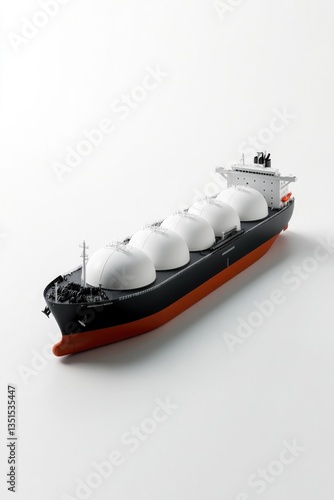 Wallpaper Mural Model of LNG carrier showcasing unique design and storage capabi Torontodigital.ca