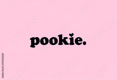 a soft pastel pink and green background with written 'pookie!' in the enter