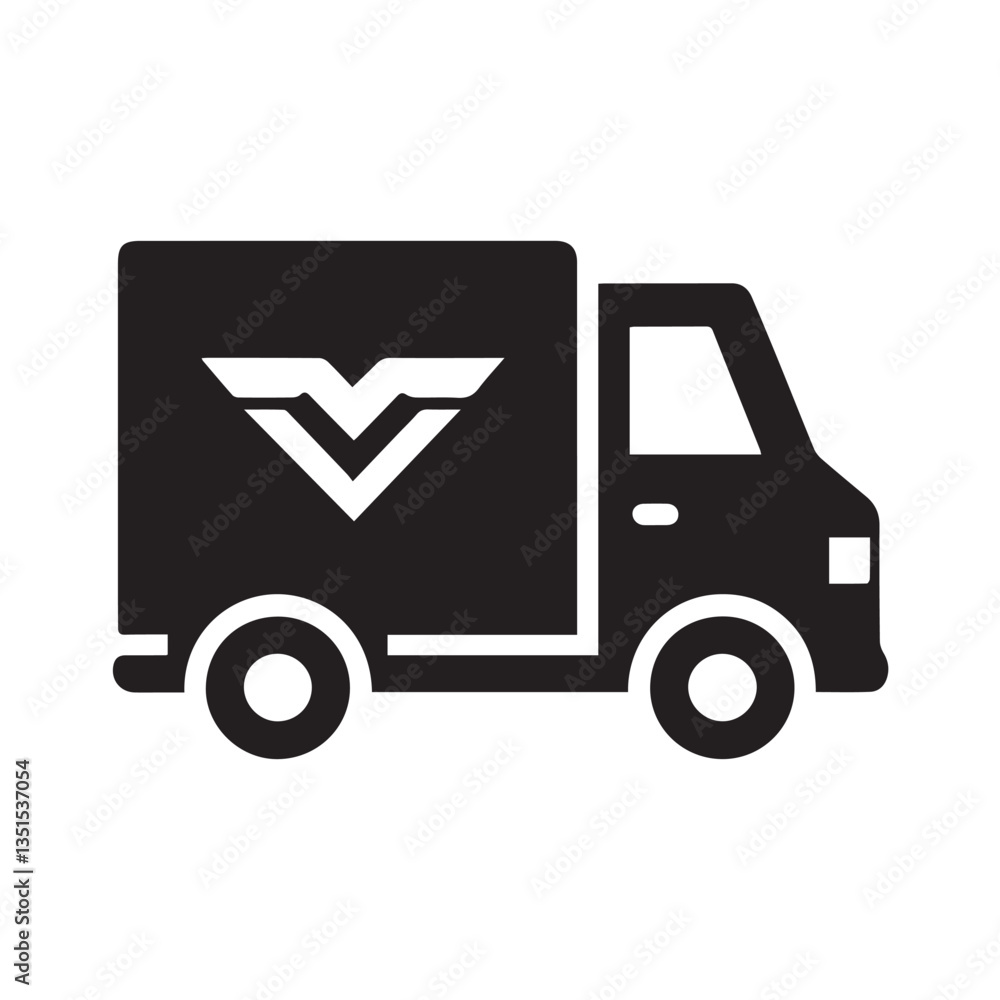 Delivery Truck with Trailer Icon Vector Illustration Delivery Truck with Trailer Icon Vector Illustration