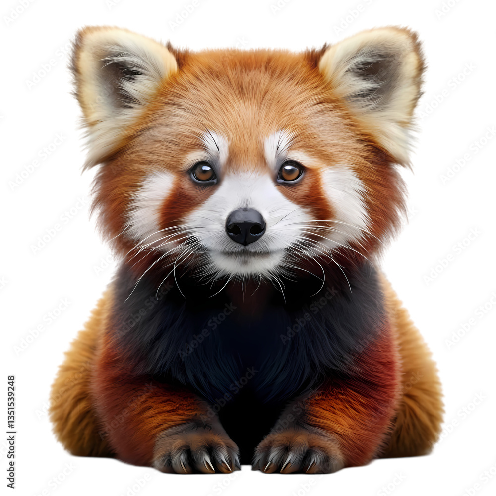 Obraz premium Adorable Red Panda Cute Animal Image isolated on transparent background