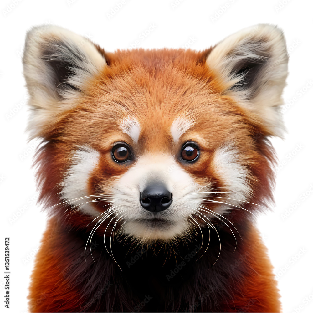 Adorable Red Panda Closeup isolated on transparent background Adorable Red Panda Closeup isolated on transparent background