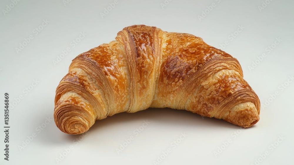 Freshly baked croissant with butter Freshly baked croissant with butter