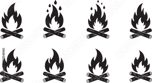 bonfire icon or logo isolated sign symbol vector illustration - Collection of high quality black style vector icons
