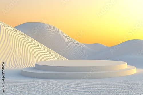 White Desert Stage - Minimalist Product Display