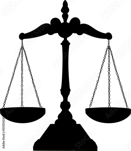 scales silhouette, vector