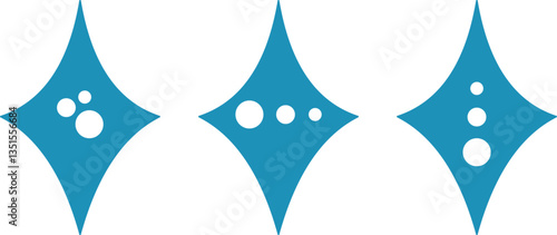 simple stars, bright stars icons
