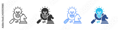 Differentiation Multi Style Icon Set Vector 