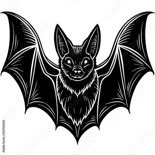 black and white bat