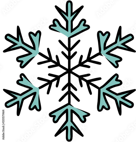 vector illustration of a snowflake