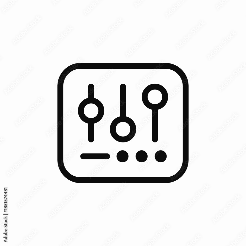 Control panel settings icon vector sign Control panel settings icon vector sign