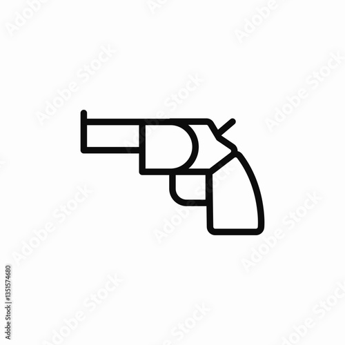 Pistol gun weapon icon vector sign