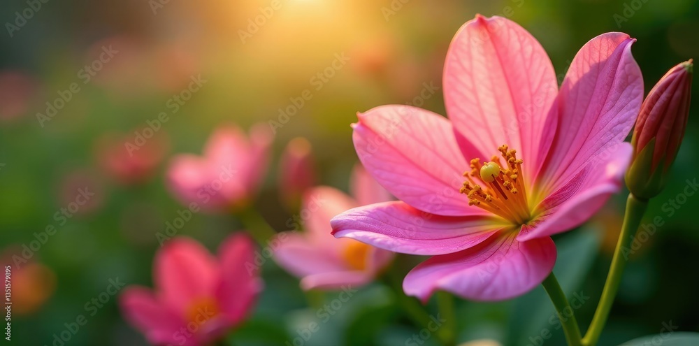 Delicate alstroemeria petals in morning bloom details, gentle, morning Delicate alstroemeria petals in morning bloom details, gentle, morning