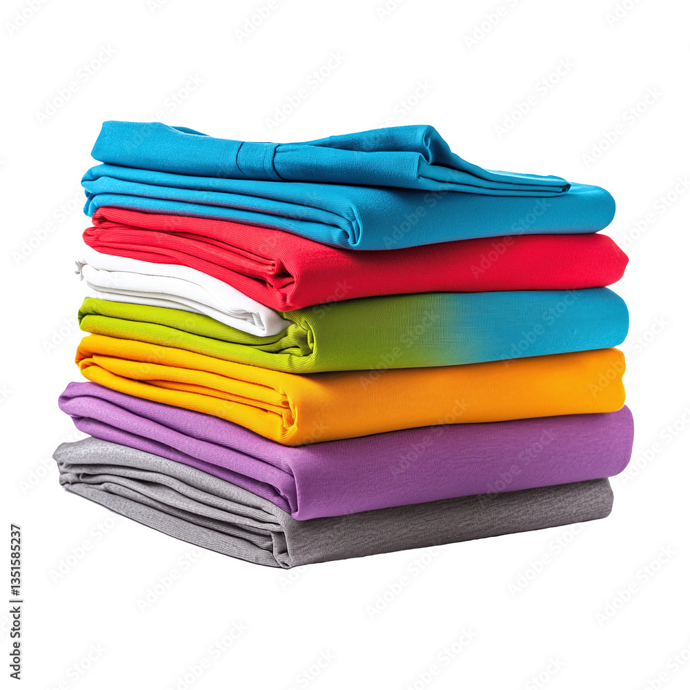 Stack of folded clothes on transparent background PNG Stack of folded clothes on transparent background PNG