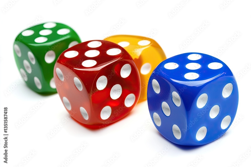 A colorful Collection of Cubical Gaming Dice Ready for the Next Game Roll A colorful Collection of Cubical Gaming Dice Ready for the Next Game Roll