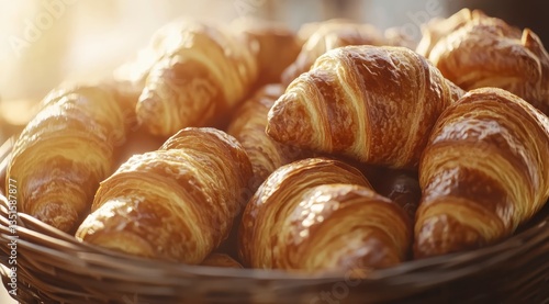 Wallpaper Mural croissants in a basket Torontodigital.ca