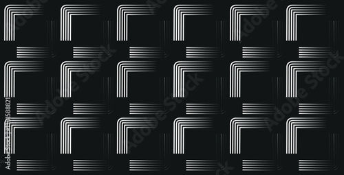 abstract black white stripe line. geometric hexagon texture background. polygon pattern. retro styled concept