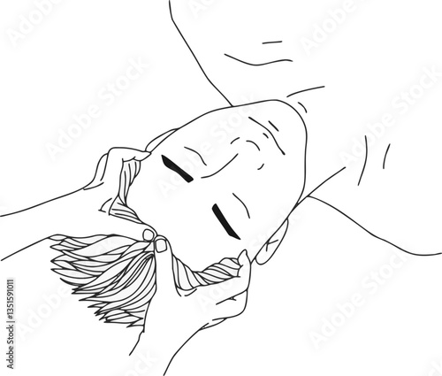 마사지, 두피 마사지, 두피, 두피관리, 미용실, 미장원, 샵, 헤어샵, 바버샵, 남자, 사람, 벡터, man, 실루엣
