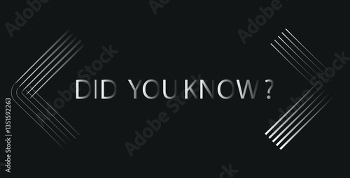 did you know sign on white background