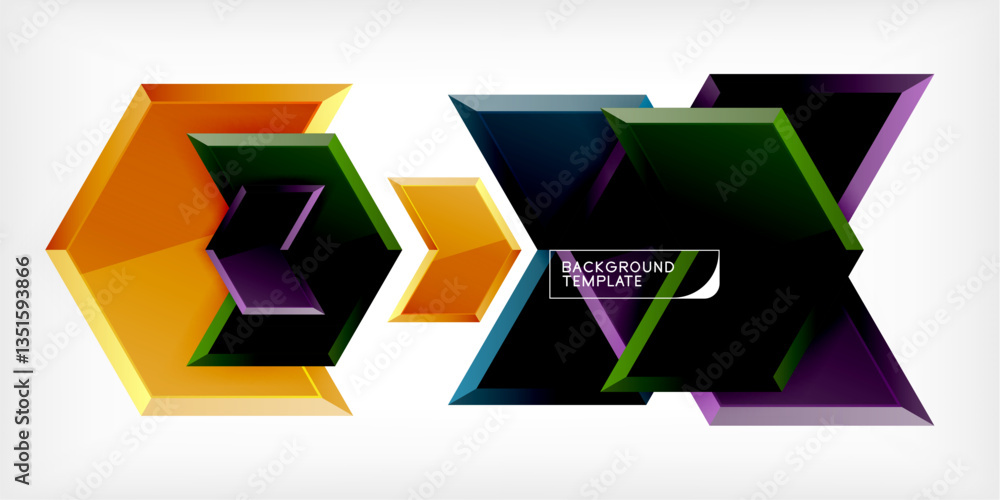 Vector 3d arrow techno design template Vector 3d arrow techno design template