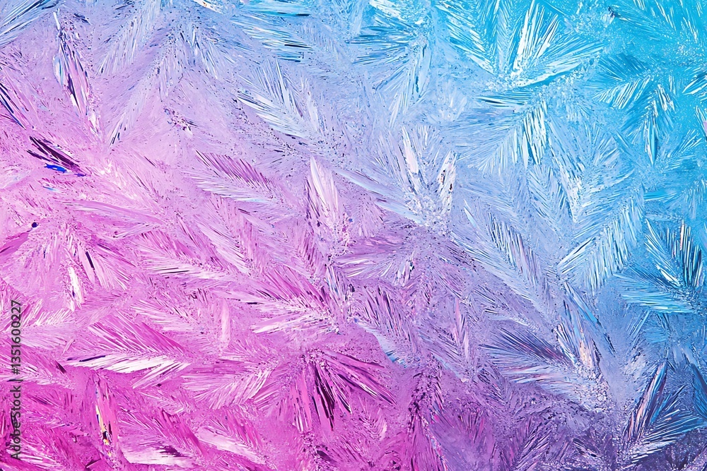 Frozen Winter Pattern: Vibrant Ice Crystals Frozen Winter Pattern: Vibrant Ice Crystals