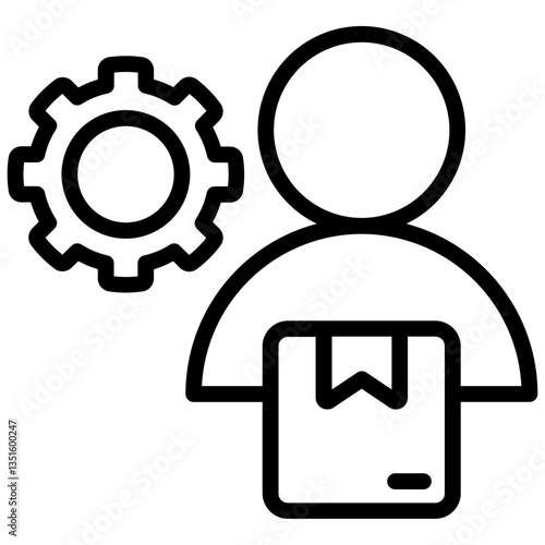 Delivery Man Outline Icon