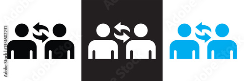 Replacement icon. Vector illustration. isolated on white and black background. EPS 10