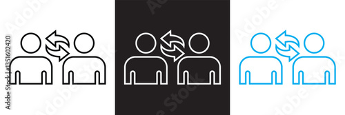 Replacement icon. Vector illustration. isolated on white and black background. EPS 10