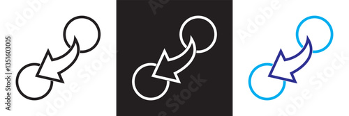Replacement icon. Vector illustration. isolated on white and black background. EPS 10