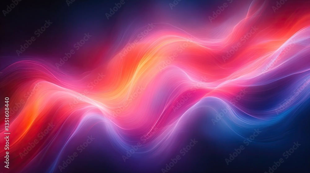 Abstract vibrant waves, flowing energy, dark background, digital art, website banner Abstract vibrant waves, flowing energy, dark background, digital art, website banner
