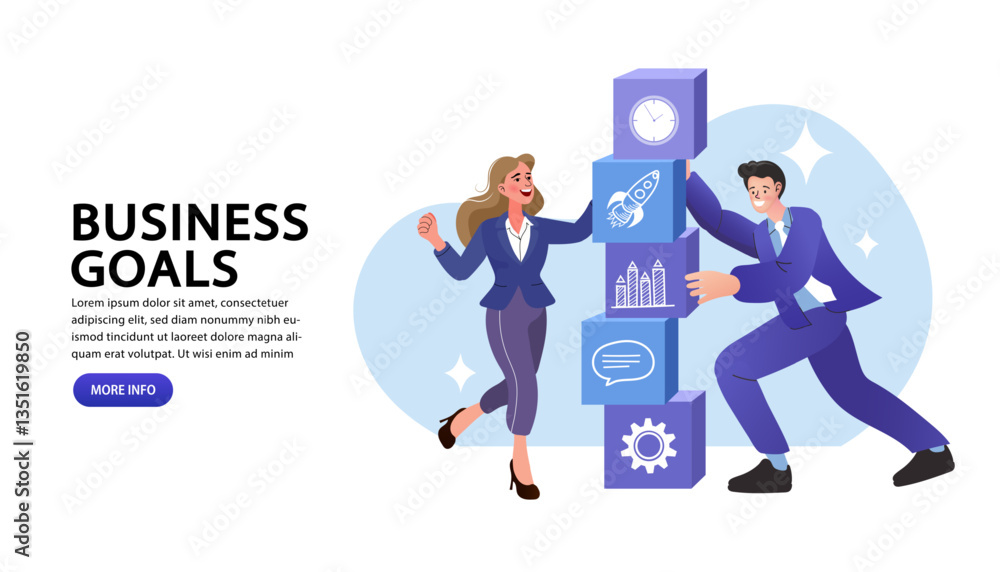 Obraz premium business concept design, Executive manager planning and monitoring presentation. achieve the goals set. Effective time management. determine your goals concept.