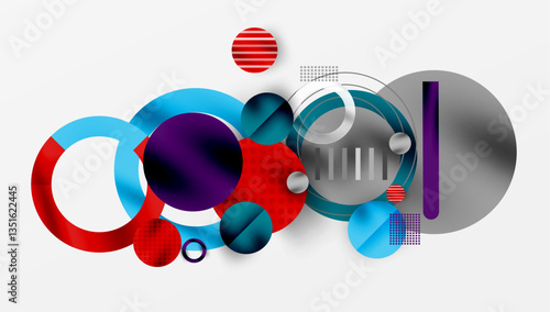 Abstract background - layered geometric shapes with smooth gradients and transparency