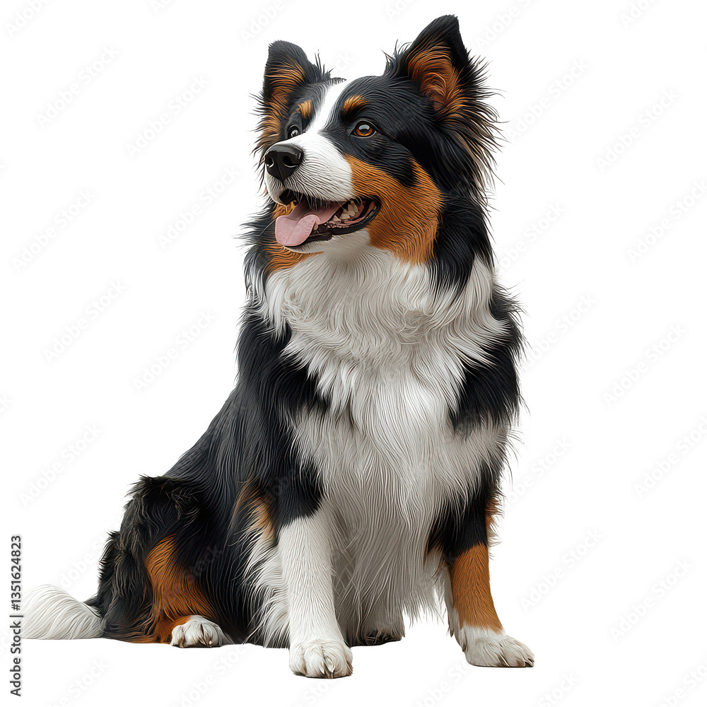 Fototapeta premium Collie isolated on transparent background, PNG