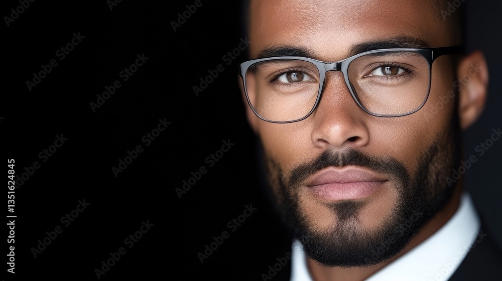 Close-up portrait of a man wearing eyeglasses (4) Close-up portrait of a man wearing eyeglasses (4)