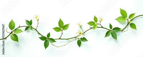 Wallpaper Mural Delicate vines and tendrils isolated on white background, floral, vines, green Torontodigital.ca