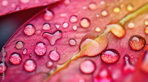 Water droplets on leaves