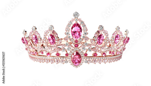 pink tiara crown of thorns on a white background